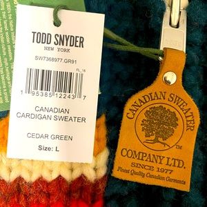 Hand knit wool sweater by Todd Snyder Canadian Sweater Company Ltd
